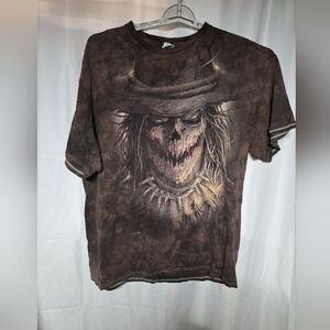 Delta Dark Brown Graphic Tee Horror Scarecrow